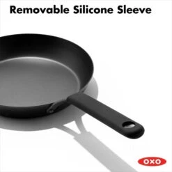 OXO Obsidian Carbon Steel 8" Frypan With Silicone Sleeve -KitchenCraft Deals Store cc005099 001 5