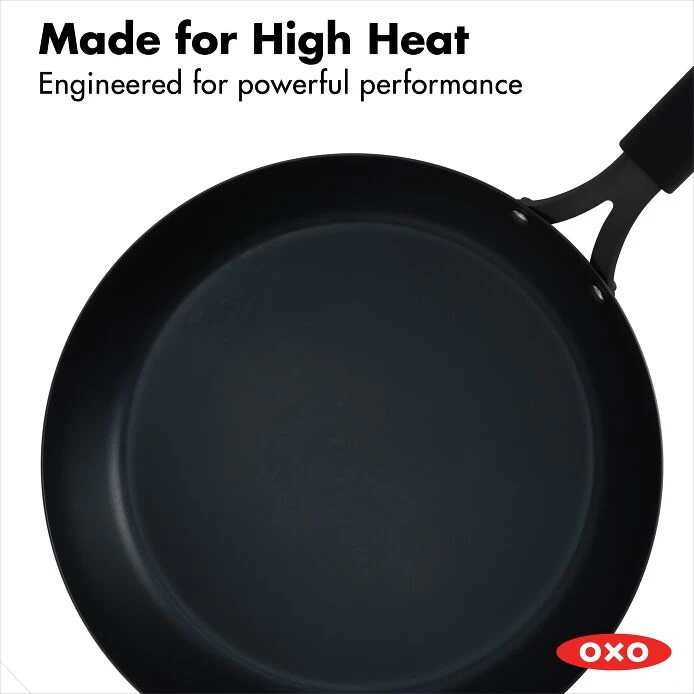 OXO Obsidian Carbon Steel 12" Frypan With Silicone Sleeve 7 OXO Obsidian Carbon Steel 12" Frypan With Silicone Sleeve - Image 7