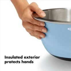 3-Piece Stainless Steel Mixing Bowl Set - Blue/Gray -KitchenCraft Deals Store gg 11289200 8a 1