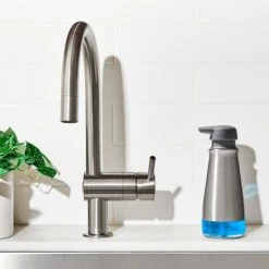 Stainless Steel Foaming Soap Dispenser -KitchenCraft Deals Store gg 13331100 ss foaming soap dispenser pdp 05