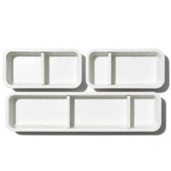 OXO 3 Pc Slim Adjustable Drawer Bin Set -KitchenCraft Deals Store oxo oxo 3 pc slim adjustable drawer bin set 2