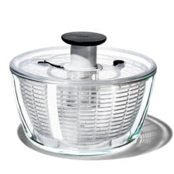 OXO Glass Salad Spinner -KitchenCraft Deals Store oxo oxo glass salad spinner 2