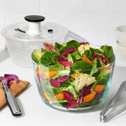 OXO Glass Salad Spinner -KitchenCraft Deals Store oxo oxo glass salad spinner 4