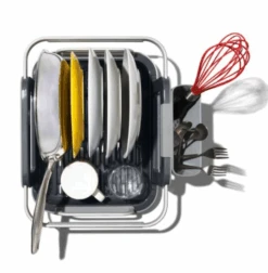 OXO Over-the-sink Aluminum Dish Rack -KitchenCraft Deals Store oxo oxo over the sink aluminum dish rack 3