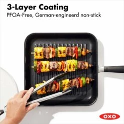 Non-Stick 11-Inch Grill Pan -KitchenCraft Deals Store oxo 11insqugrill nonstick 1