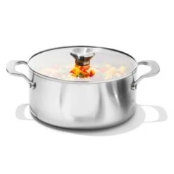 OXO Tri-Ply Stainless Non-Stick Mira Series 5.2 Qt Casserole With Lid -KitchenCraft Deals Store oxo mss ph00882 5qt casserole 1573 1