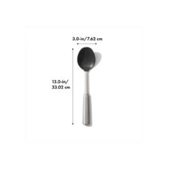 Oxo - Steel & Silicone Cooking Spoon -KitchenCraft Deals Store stl 3120700 8dim 90794.1710276384